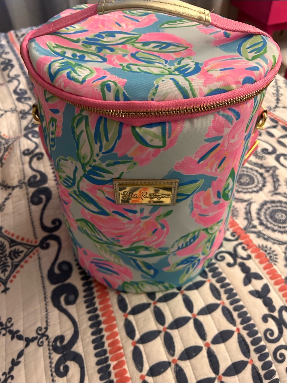 Lilly Pulitzer Pink & Blue cooler